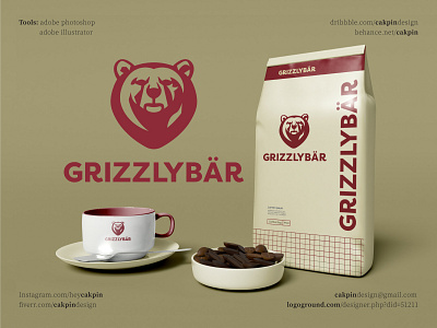 GRIZZLYBAR LOGO - Restaurant and Cafe Packaging bar branding graphic design logo