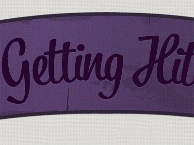 Getting Hit burlap purple save the date wedding