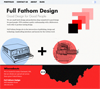 Full Fathom Homepage, Squished blue ffd full fathom design futura georgia line art ohio over printing red squish squished test
