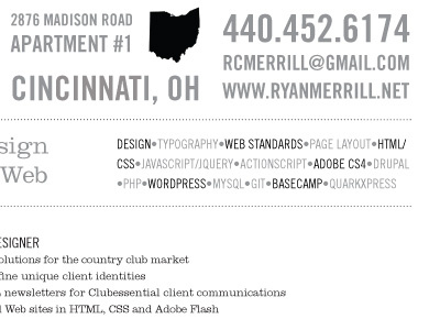 New Resume resume trade gothic clarendon black white
