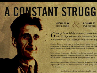 A Constant Struggle acs brown george orwell georgia trade gothic