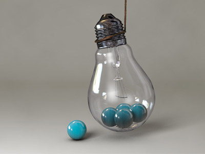filled light bulb cgi glas lightbulb rendering c4d 3d