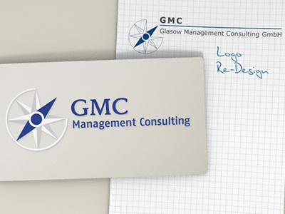 GMC Logo before and after beige blue logo redesign