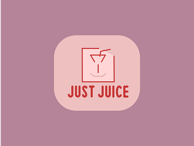 Juice shop logo branding character logo comic face creative design graphic design illustration juice glass logo juice shop logo logo design minimal minimalistic pink simple ui vector