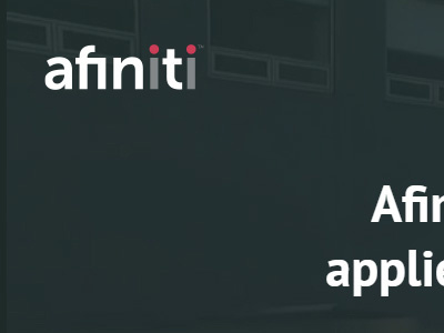 Afinit landing page web design