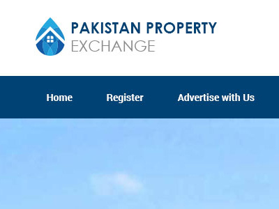 Pakistan Property Exchange homepage real state web design