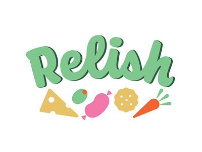New Logo for Relish colour palette illustration logodesign