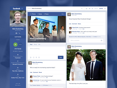 Facebook Timeline Concept concept facebook redesign timeline ui ux