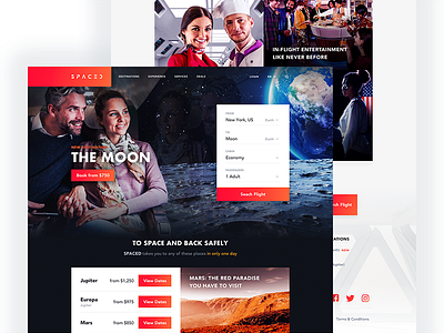 SPACED - Homepage Concept