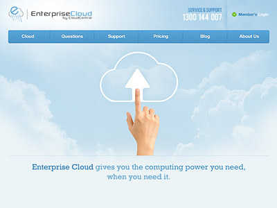 At the cloud cloud design hosting layout service theme ui ux web