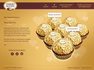 Gold chocolate web design