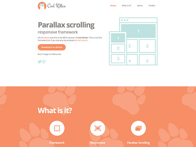 Cool Kitten's Web Design design easy framework parallax responsive scrolling simple web
