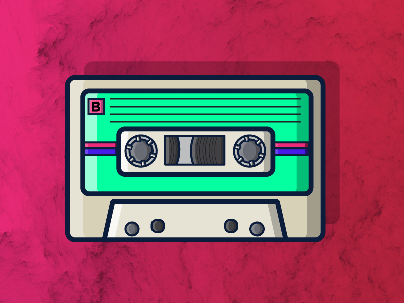 Retro Vibe - Cassette 90s cassette cute funky music old school retro side songs tape vintage walkman