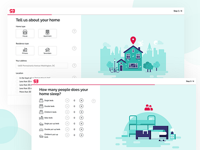 GuesttoGuest Signup - 🏡 Home Creation funnel holidays home home exchange house illustration signup travel ui vector web