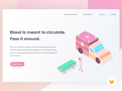 Blood donation - Landing page | Freebie