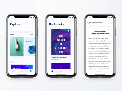 Book Library - iPhone X UI book bookmark iphone x lecture library novel reading ui