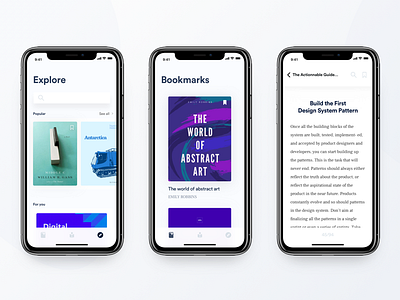 Book Library - iPhone X UI