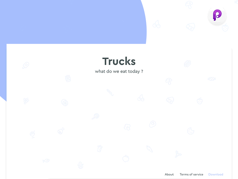 Trucks - Food truck app page in motion (PRINCIPLE FREEBIE) animation app app page food truck freebie ice cream illustration iphone x landing page motion design principle soda