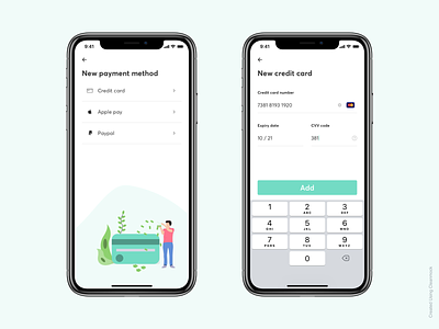 Payment method - Credit card 💳 app apple pay checkout clean cleanmock credit card credit card checkout illustration payment app payment method paypal