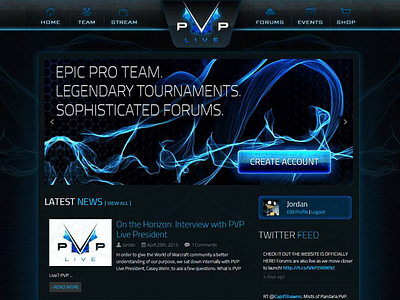 Pvp Live Shot css esports html ui web design