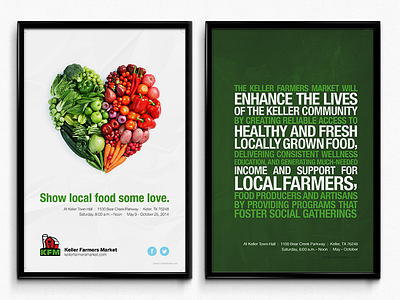 Keller Farmers Market Posters branding design farmers market grocery local poster retail typography