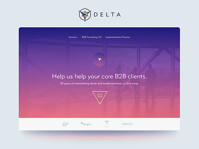 Delta Landing Page design logo typography ui ux web