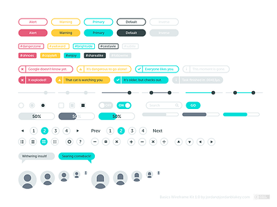 Basics Wireframe Kit 1.0 design download flat free ui ux wireframe