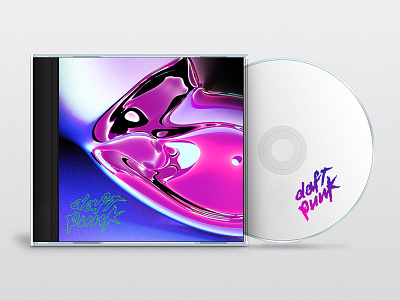 Daft Punk Album Cover album blender daft punk design flat illustration layout music packaging print