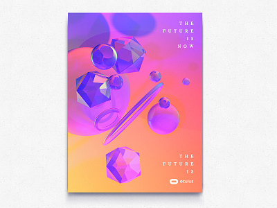 Oculus Retro Poster 2 (A E S T H E T I C M O D E) 3d advertising c4d illustration poster print render