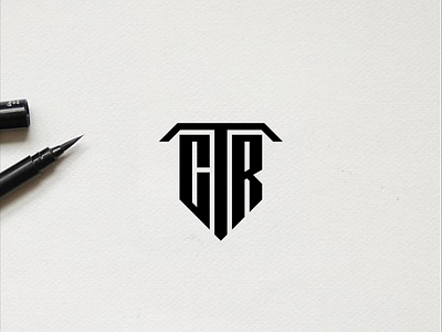 CTR monogram logo awesome branding ctr logo design icon identity illustration lettering logo logo design logos minimal logo monogram symbol typography vector