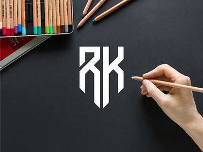 RK monogram logo apparel branding clothing icon identity illustration lettering logo logo design logos logotype minimal logo monogram rk monogram logo symbol typography