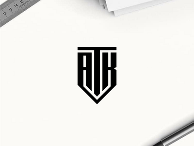 ATK monogram logo apparel atk logo branding clothing icon identity illustration lettering logo design logologos logotype minimal logo monogram symbol typography