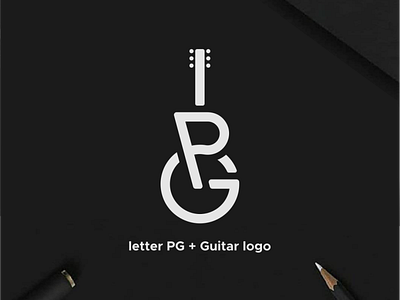 PG + Guitar logo branding clothing design icon illustration lettering logo logo design logotype minimal logo monogram symbol typography vector