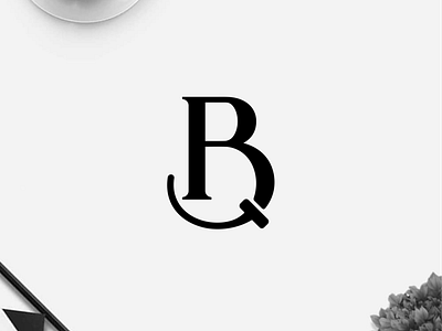 BQ monogram logo branding clothing design icon illustration lettering logo logo design minimal logo monogram symbol typography vector