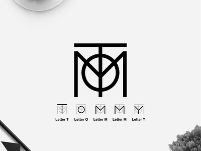 TOMMY Name Logo branding clothing design icon illustration lettering logo logo design logotype minimal logo monogram symbol typography vector