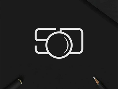 Letter SD + Camera monogram logo