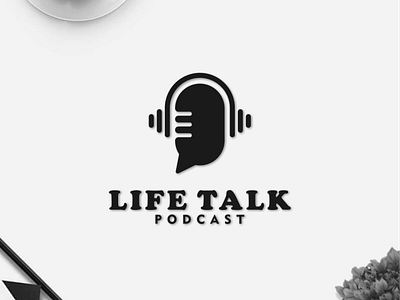 Life Talk Podcast logo branding clothing design graphic design icon illustration lettering logo logo design logotype minimal logo modern monogram typography