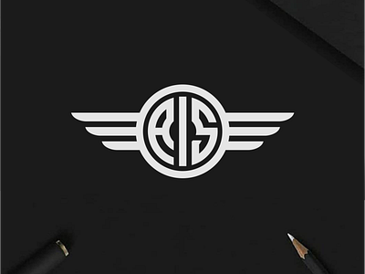 AIS + Wings monogram logo branding design icon illustration lettering logo logo design monogram typography ui