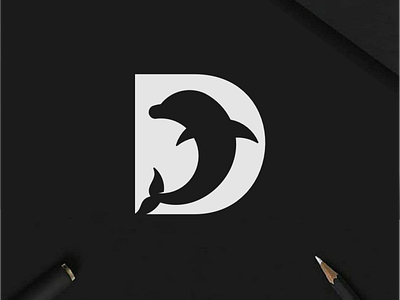 Letter D + Dolphin