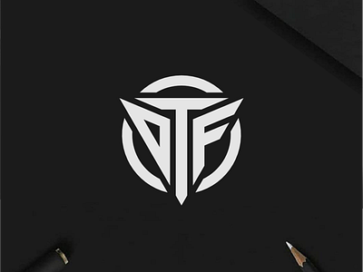 DTF monogram logo branding design icon illustration lettering logo logo design logotype monogram symbol typography
