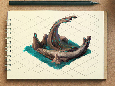 Isometric Rock formation