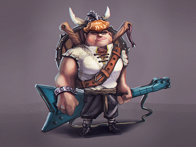 Viking Musician Concept art character concept drawing game musician viking