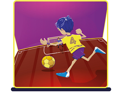 Futsal Player adobe illustrator football futsal graphic design illustration painting player sport