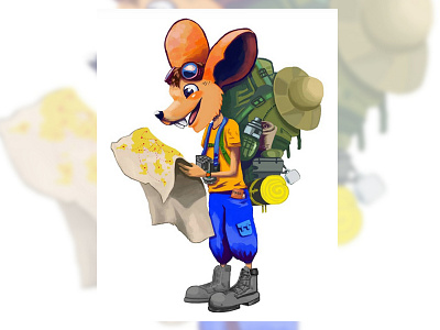 The Travelling Rat - A Character Design adobe photoshop campaign character design digital illustration digital paint graphic design illustration painting photoshop tourism travel