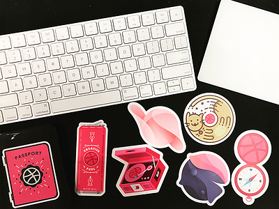 Sticker Mule Dribbble Pack! custom stickers design dribbble free giveaway playoff sticker mule stickers