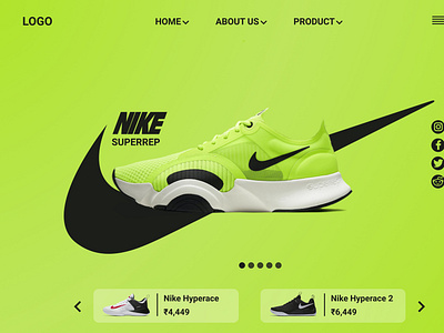 Nike UI design figma illustration