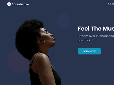 Music App Landing page