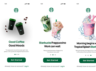 Starbucks App Redesign graphic design photoshop ui