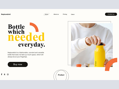 Neptunebird Landing page design dailyuichallenge ui