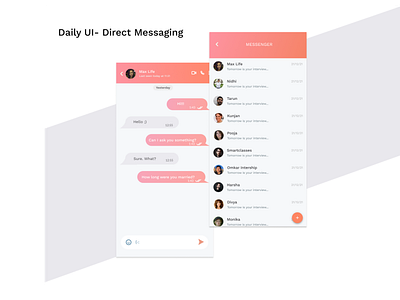 Daily UI - Direct Messaging challenge